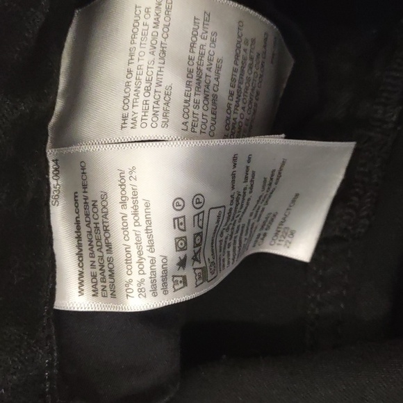 USED CALVIN KLEIN SKINNY 30W X 30L  70% COTTON 28% POLYESTER 2% ELASTANE BLACK - Picture 14 of 15